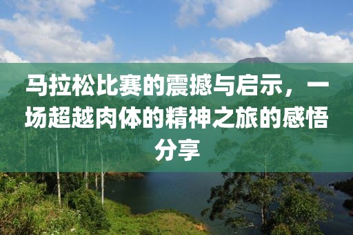 马拉松比赛的震撼与启示，一场超越肉体的精神之旅的感悟分享
