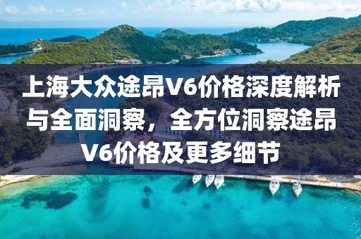 上海大众途昂V6价格深度解析与全面洞察，全方位洞察途昂V6价格及更多细节