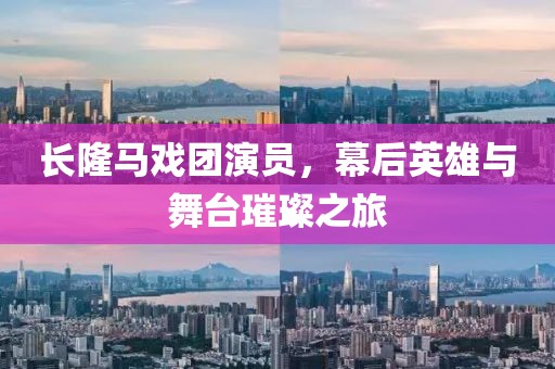 长隆马戏团演员，幕后英雄与舞台璀璨之旅