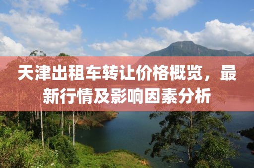天津出租车转让价格概览，最新行情及影响因素分析