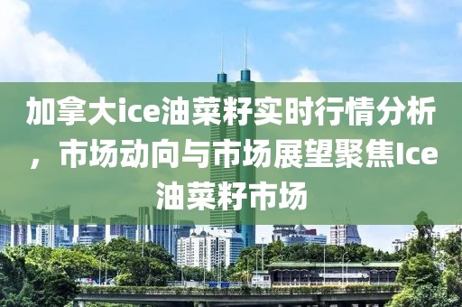 加拿大ice油菜籽实时行情分析，市场动向与市场展望聚焦Ice油菜籽市场