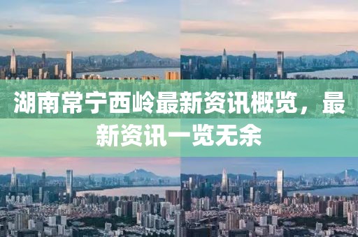湖南常宁西岭最新资讯概览，最新资讯一览无余