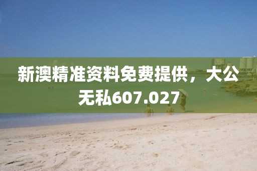 新澳精准资料免费提供，大公无私607.027