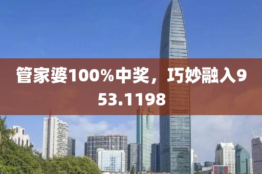 管家婆100%中奖，巧妙融入953.1198