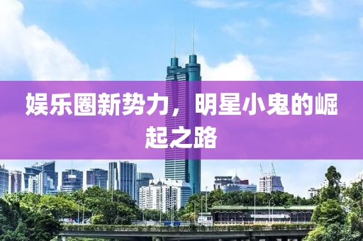 娱乐圈新势力，明星小鬼的崛起之路