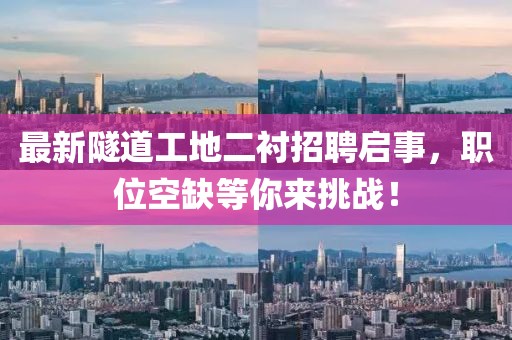最新隧道工地二衬招聘启事，职位空缺等你来挑战！