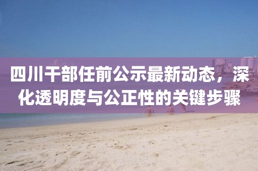 四川干部任前公示最新动态，深化透明度与公正性的关键步骤