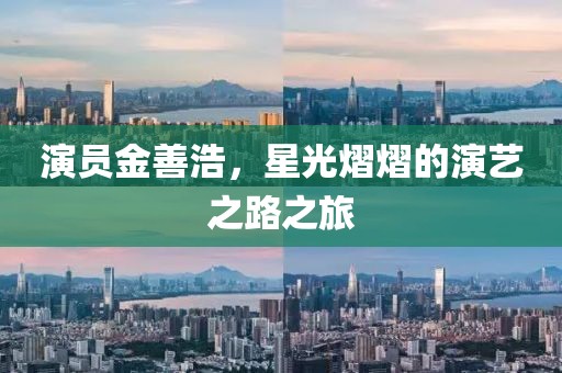 演员金善浩，星光熠熠的演艺之路之旅