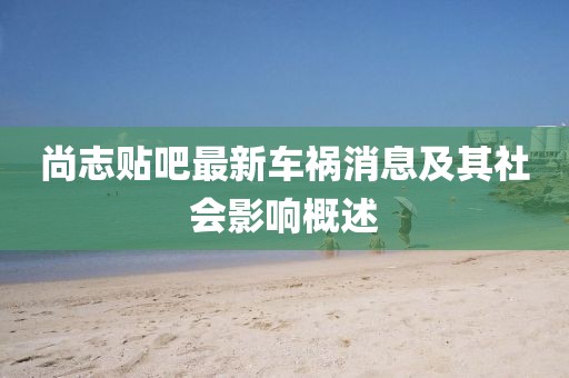 尚志贴吧最新车祸消息及其社会影响概述