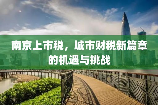 南京上市税，城市财税新篇章的机遇与挑战