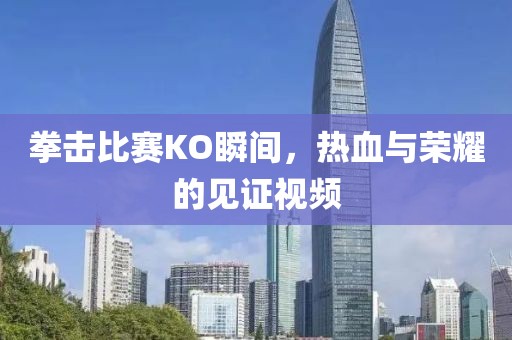 拳击比赛KO瞬间，热血与荣耀的见证视频