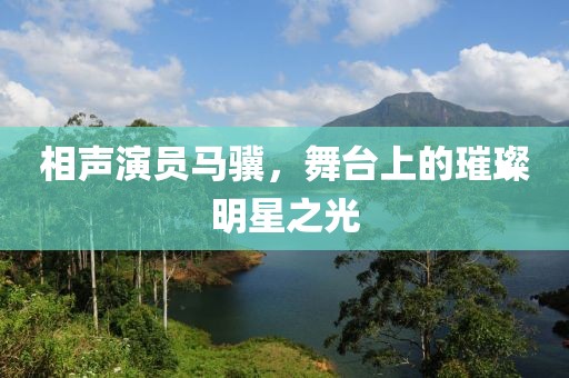 相声演员马骥，舞台上的璀璨明星之光