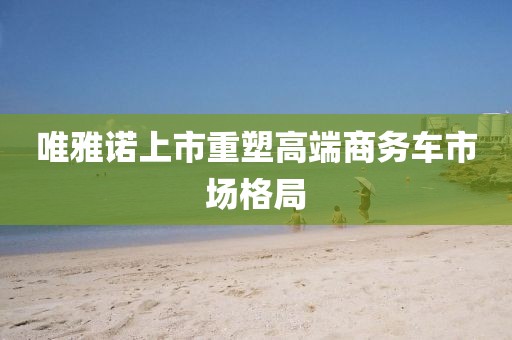 唯雅诺上市重塑高端商务车市场格局