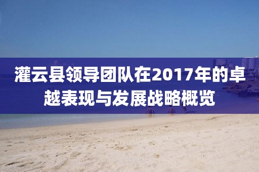 灌云县领导团队在2017年的卓越表现与发展战略概览