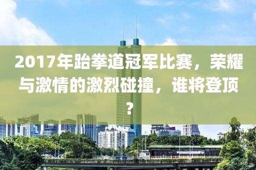2017年跆拳道冠军比赛，荣耀与激情的激烈碰撞，谁将登顶？