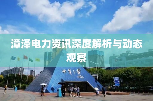 漳泽电力资讯深度解析与动态观察