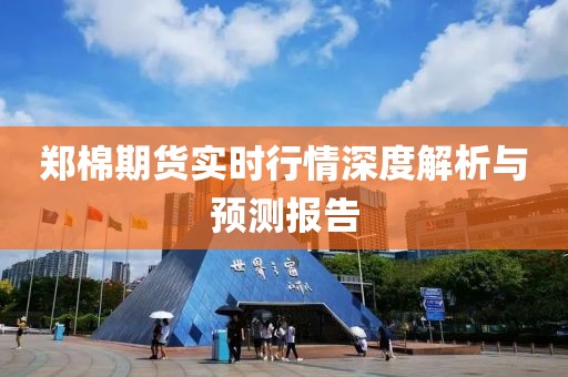 郑棉期货实时行情深度解析与预测报告