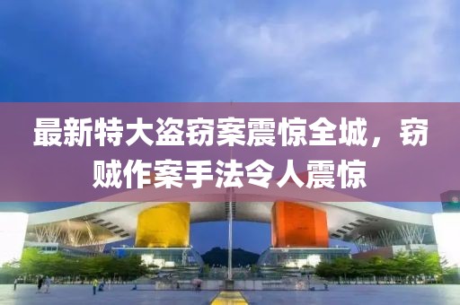 最新特大盗窃案震惊全城，窃贼作案手法令人震惊