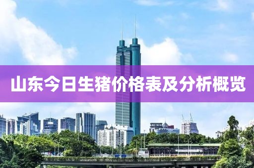 山东今日生猪价格表及分析概览