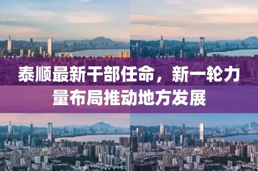 泰顺最新干部任命，新一轮力量布局推动地方发展