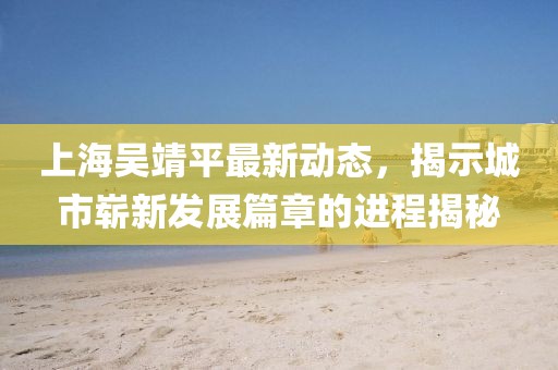 上海吴靖平最新动态，揭示城市崭新发展篇章的进程揭秘