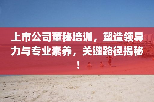 上市公司董秘培训，塑造领导力与专业素养，关键路径揭秘！