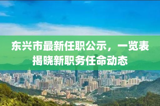 东兴市最新任职公示，一览表揭晓新职务任命动态
