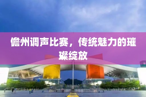 儋州调声比赛，传统魅力的璀璨绽放